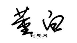 朱錫榮董白草書個性簽名怎么寫