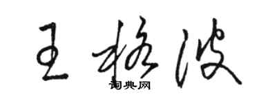 駱恆光王格波草書個性簽名怎么寫