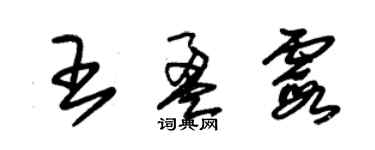 朱錫榮王盈霞草書個性簽名怎么寫