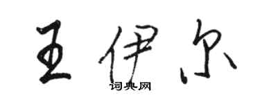 駱恆光王伊爾行書個性簽名怎么寫