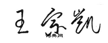 駱恆光王宗凱草書個性簽名怎么寫