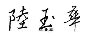 王正良陸玉華行書個性簽名怎么寫