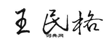 駱恆光王民格行書個性簽名怎么寫