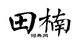 翁闓運田楠楷書個性簽名怎么寫