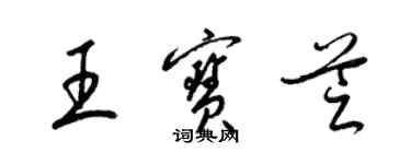 梁錦英王寶芝草書個性簽名怎么寫