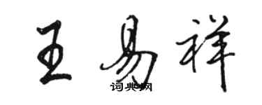 駱恆光王易祥行書個性簽名怎么寫