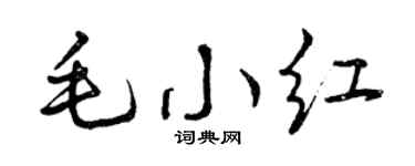 曾慶福毛小紅行書個性簽名怎么寫