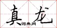 侯登峰真龍楷書怎么寫