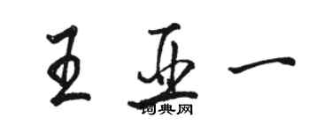 駱恆光王亞一行書個性簽名怎么寫