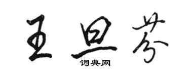 駱恆光王旦芬行書個性簽名怎么寫