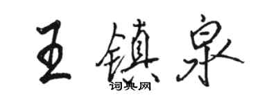 駱恆光王鎮泉行書個性簽名怎么寫