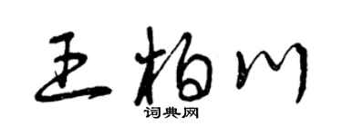 曾慶福王柏川草書個性簽名怎么寫