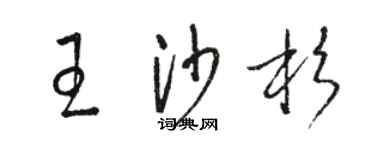 駱恆光王沙杉草書個性簽名怎么寫