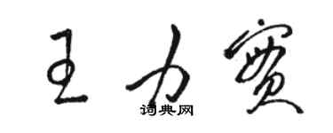 駱恆光王力實草書個性簽名怎么寫