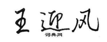 駱恆光王迎風行書個性簽名怎么寫