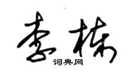 朱錫榮李棟草書個性簽名怎么寫