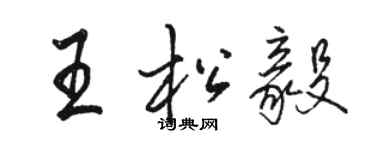 駱恆光王松毅行書個性簽名怎么寫