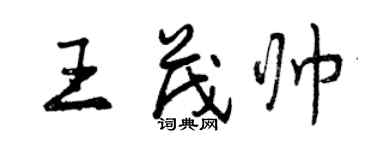 曾慶福王茂帥行書個性簽名怎么寫