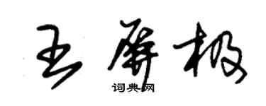 朱錫榮王屏極草書個性簽名怎么寫