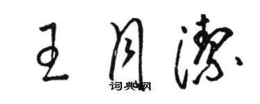 駱恆光王月潔草書個性簽名怎么寫