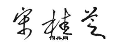 駱恆光宋桂芝草書個性簽名怎么寫