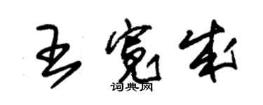 朱錫榮王寬成草書個性簽名怎么寫