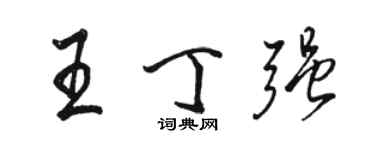 駱恆光王丁強行書個性簽名怎么寫