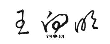 駱恆光王向明草書個性簽名怎么寫