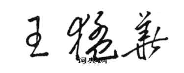 駱恆光王猛華草書個性簽名怎么寫