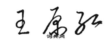 駱恆光王原紅草書個性簽名怎么寫