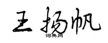 曾慶福王揚帆行書個性簽名怎么寫