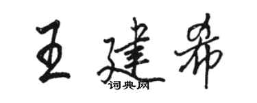 駱恆光王建希行書個性簽名怎么寫