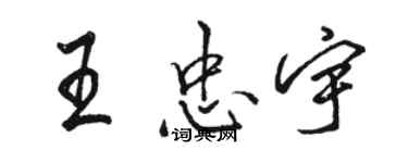 駱恆光王忠宇行書個性簽名怎么寫