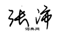 朱錫榮張沛草書個性簽名怎么寫