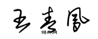 朱錫榮王青鳳草書個性簽名怎么寫