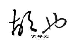 駱恆光胡也草書個性簽名怎么寫