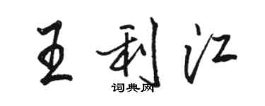 駱恆光王利江行書個性簽名怎么寫