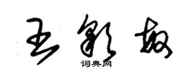 朱錫榮王彩敏草書個性簽名怎么寫