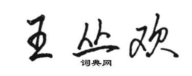 駱恆光王叢歡行書個性簽名怎么寫