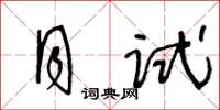 王冬齡月試草書怎么寫