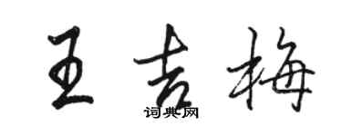 駱恆光王吉梅行書個性簽名怎么寫