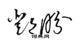 駱恆光鄧盼草書個性簽名怎么寫