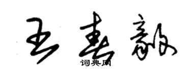 朱錫榮王春毅草書個性簽名怎么寫