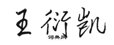 駱恆光王衍凱行書個性簽名怎么寫