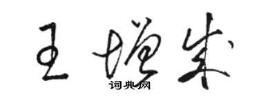 駱恆光王增成草書個性簽名怎么寫