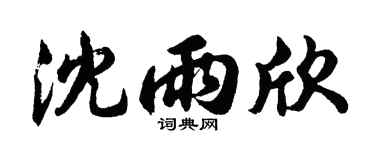 胡問遂沈雨欣行書個性簽名怎么寫