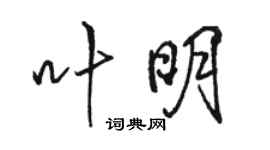 駱恆光葉明行書個性簽名怎么寫