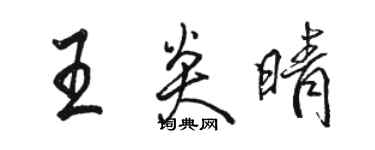 駱恆光王炎晴行書個性簽名怎么寫