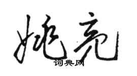 駱恆光姚亮草書個性簽名怎么寫