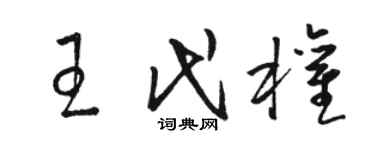 駱恆光王代權草書個性簽名怎么寫